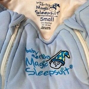Sleepsuit Baby Merlin's Magic Small 3-6 Months Blue Cotton MSSC-BS Transition